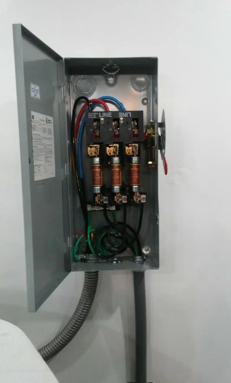 Three-phase disconnect switch installed for Electrical Wiring & Rewiring in Brillion